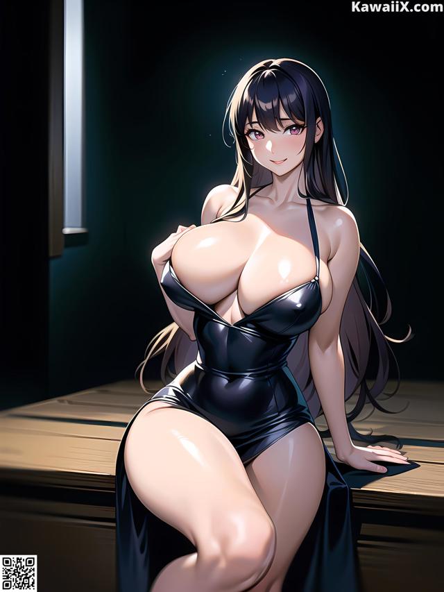 Hentai - 华彩繁花 Set 2 20230602 Part 32 No.9ef0d9 A woman in a black bathing suit sitting on a table.