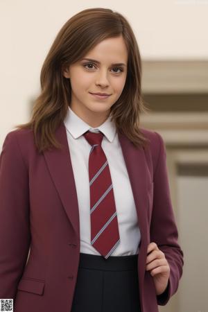 A woman wearing a black bra and a white cardigan.